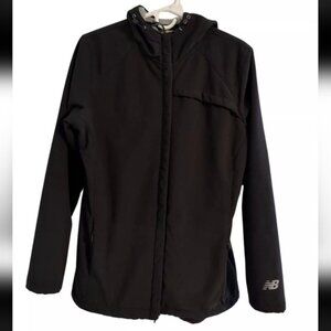 New Balance Women's Soft Shell Jacket L‎ Hooded Black Lined